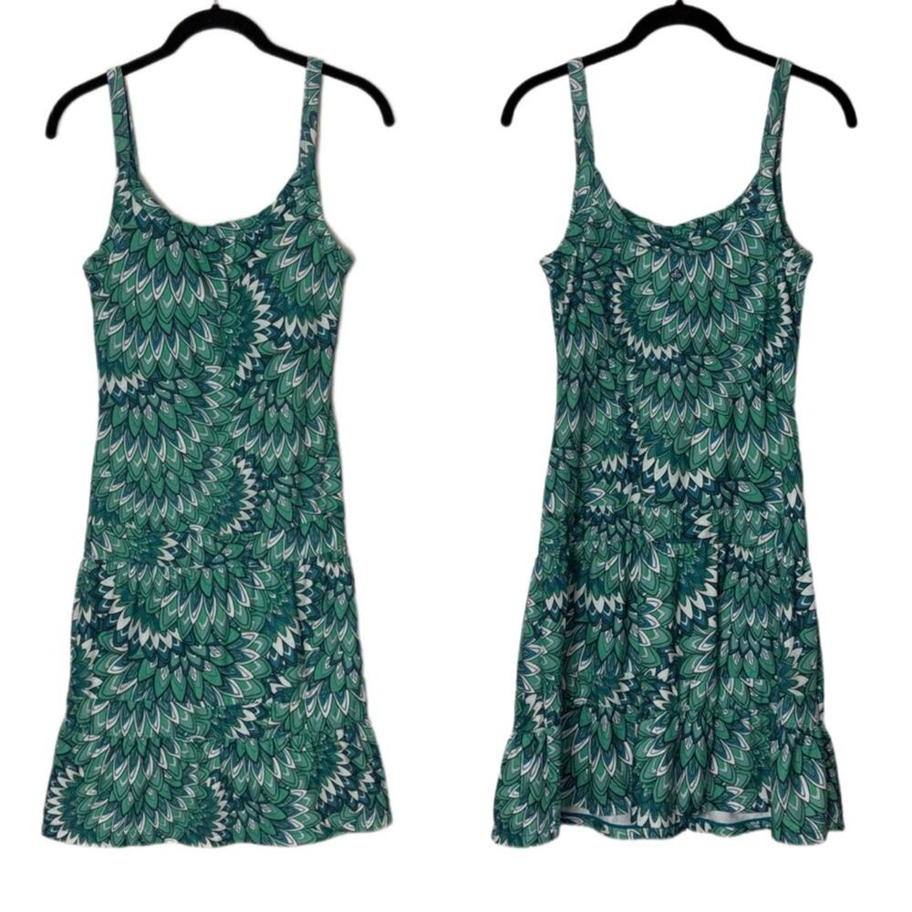 Prana Lexi Dress Sleeveless Green Medallion Printed Women's Size XS